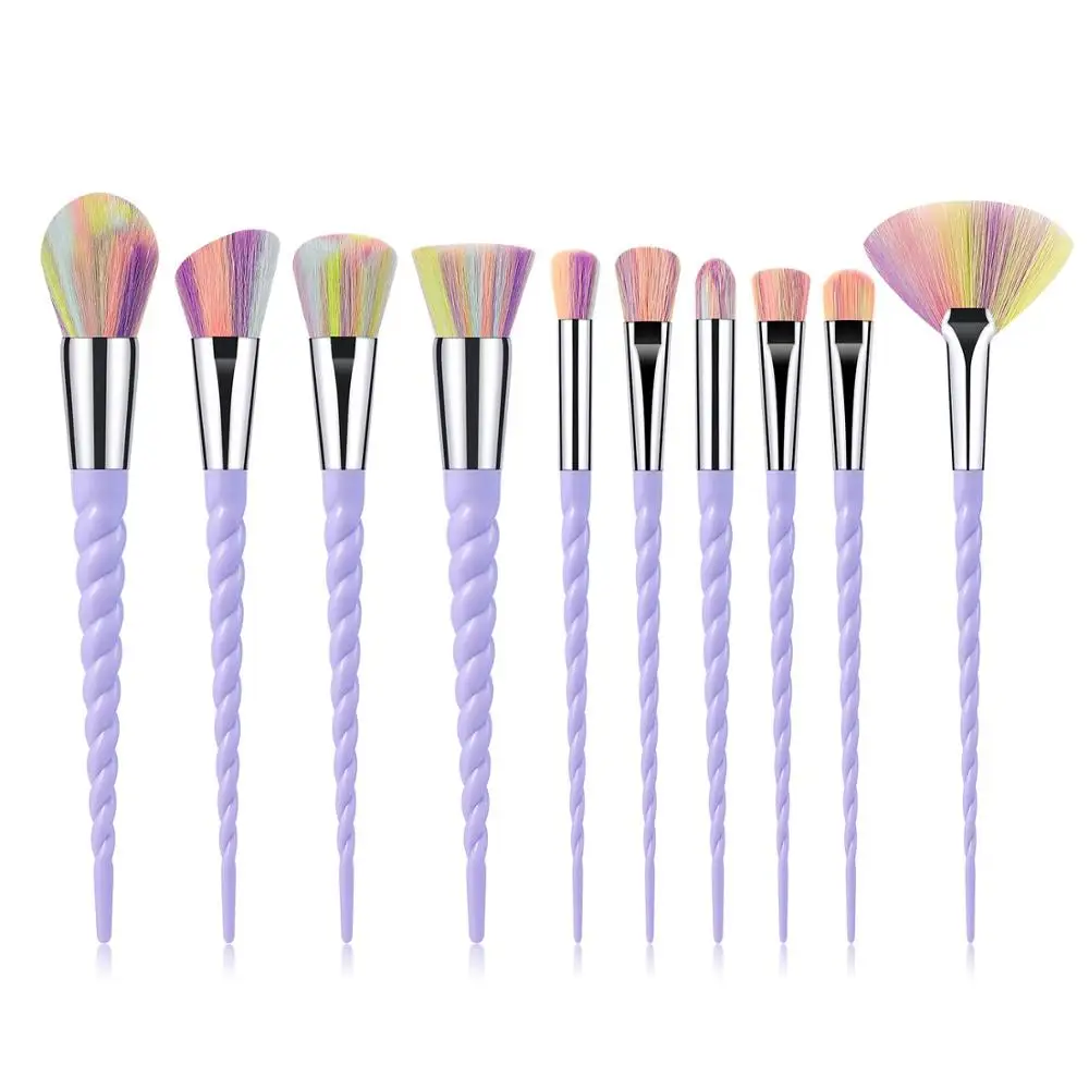 

Unicorn Makeup Brushes Set Eyeshadow Foundation Eyebrow Powder Blush Blending Spiral Licorne Eye Make Up Brush Beauty Women Gift
