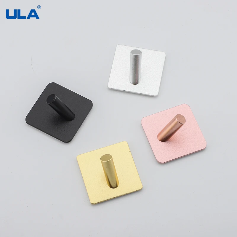 ULA Self Adhesive Wall Hooks Robe Hook Wall Hook Towel for Bathroom Coat Rustproof Hanger for Kitchen Hardware