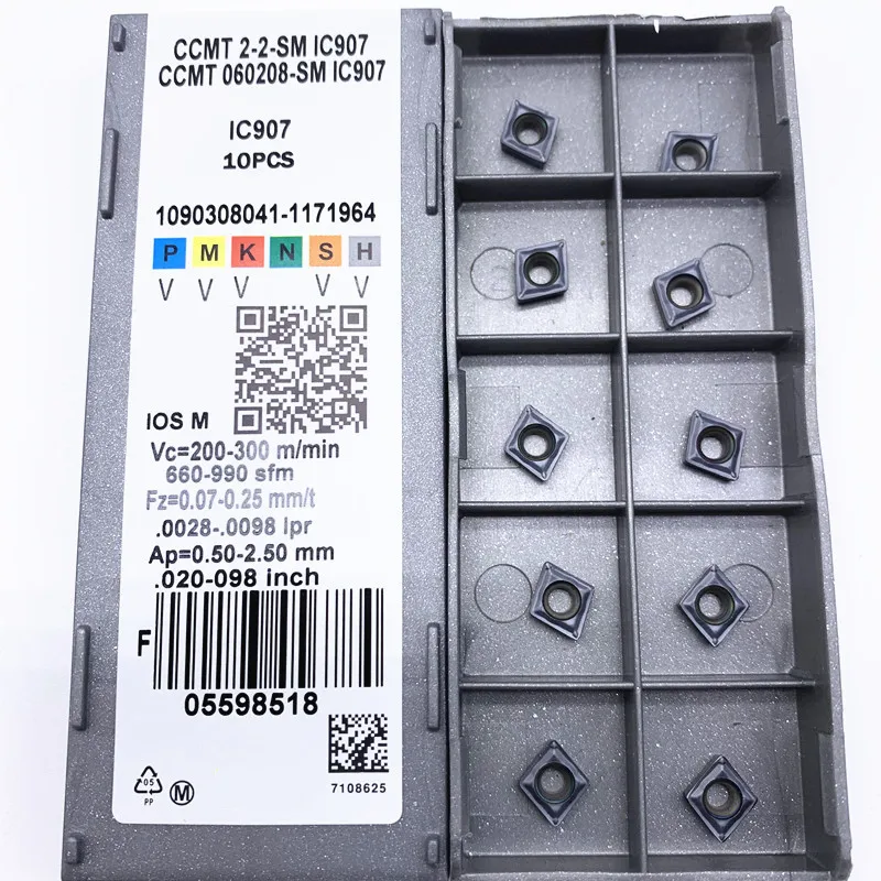 metal vice CCMT060208-SM IC907/IC908 Turning Carbide Insert Internal Turning Insert CNC Lathe Metal Tool end mill set