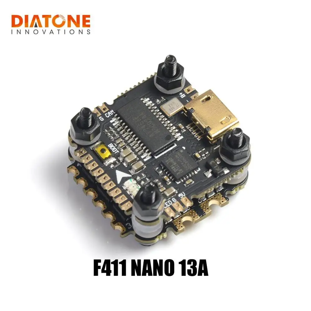 

Diatone MAMBA F411 Nano 13A Flight Controller MPU6000 Dshot600&2-4S MINI STACK BEC 5V/1.5A for RC FPV Racing Drone Racer