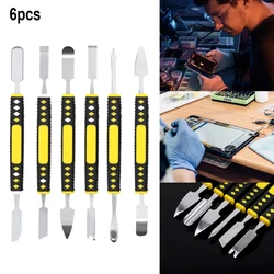 Pied de biche métallique, jeu de 6 pièces, bâton de démarrage, téléphone portable, Mini appareil ménager numérique, outil de démontage, outils de réparation électroniques 