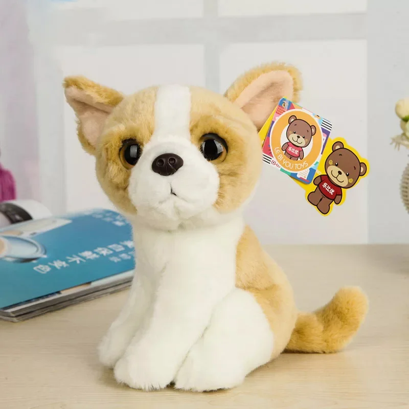 Chihuahua " /18 см реалистичные кошки собаки корова Шнауцер плюшевые игрушки, забавные реалистичные Реальная жизнь диких животных Ежик мягкие игрушки подарки для детей - Цвет: Chihuahua