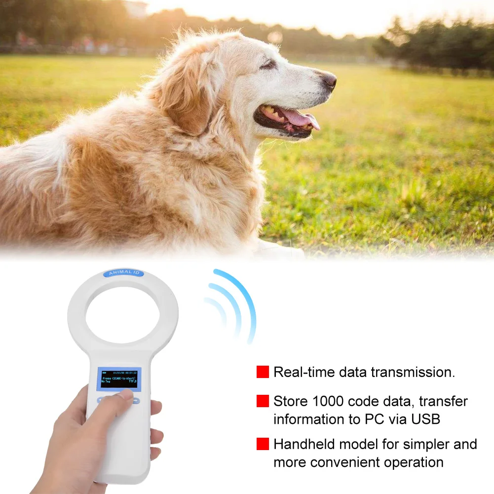 Портативный Rfid-сканер для считывания ушных бирок 134 2 кГц |