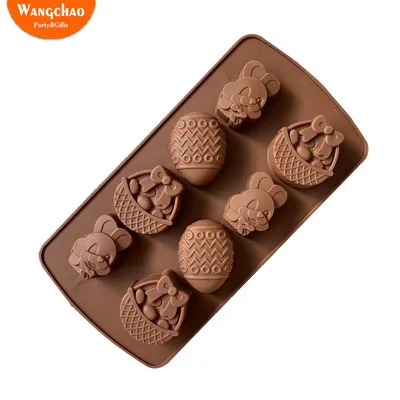 Easter Silicone Candy Molds Fondant Mold Cake Decorating Tools Egg Rabbit Chocolate Gumpaste Festival Supplies | Дом и сад