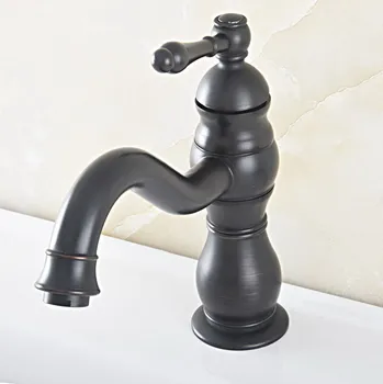 

Black Oil Rubbed Brass Swivel Spout Single Handle Lever Kitchen Wet Bar Bathroom Vessel Sink Faucet Mixer Tap One Hole asf817