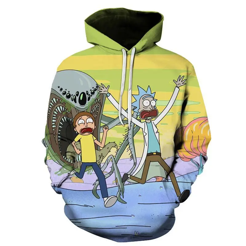 18 Rick and Morty Hot Wilderness Series Anime Hoodie 3D Print Sweatshirt Cool man Hoodie - Color: 18