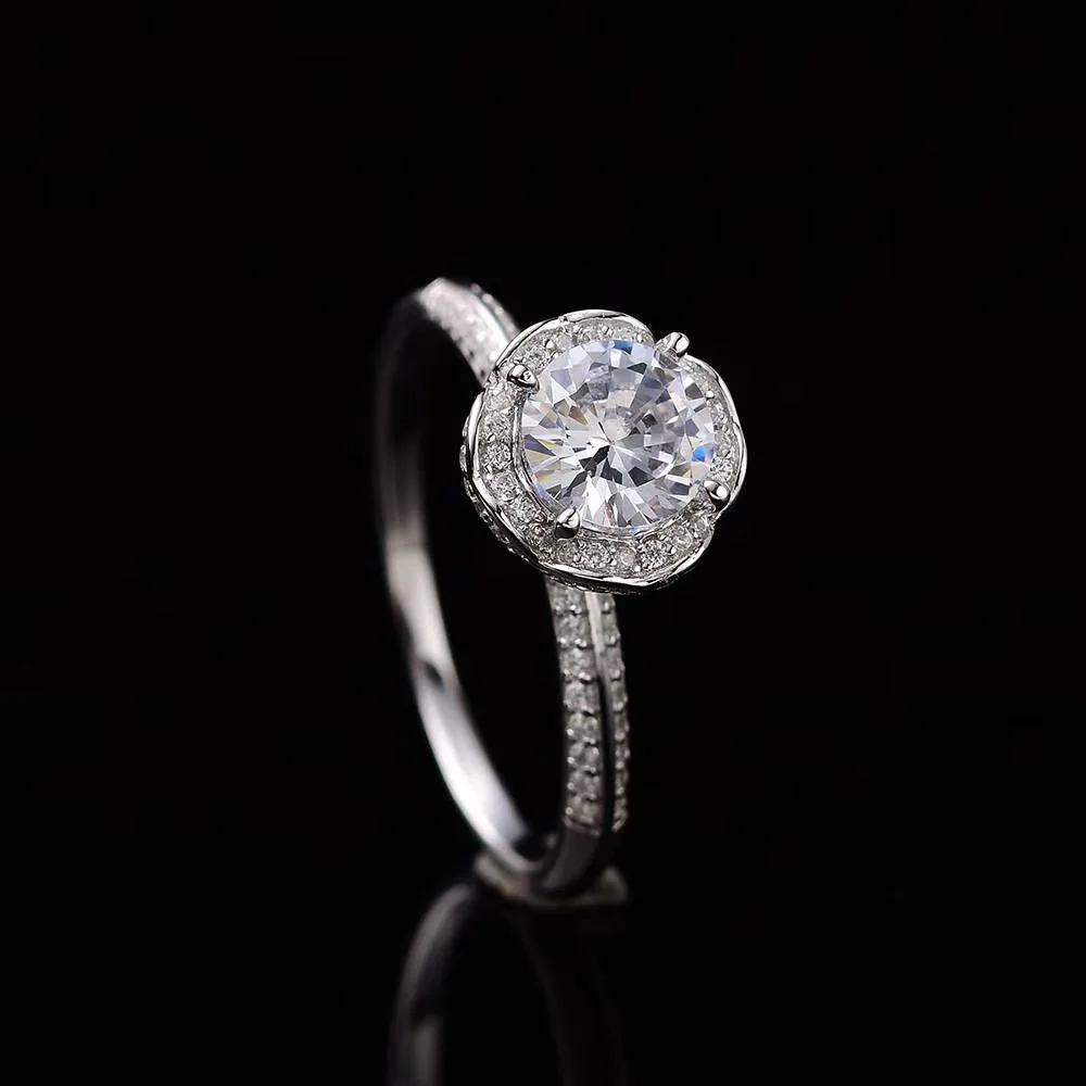 1.0Ct Heart Cut Moissanite Ring Original Dazzling Jewelry For Girl For Women Engagement Ring Fine Jewelry JA-36 4