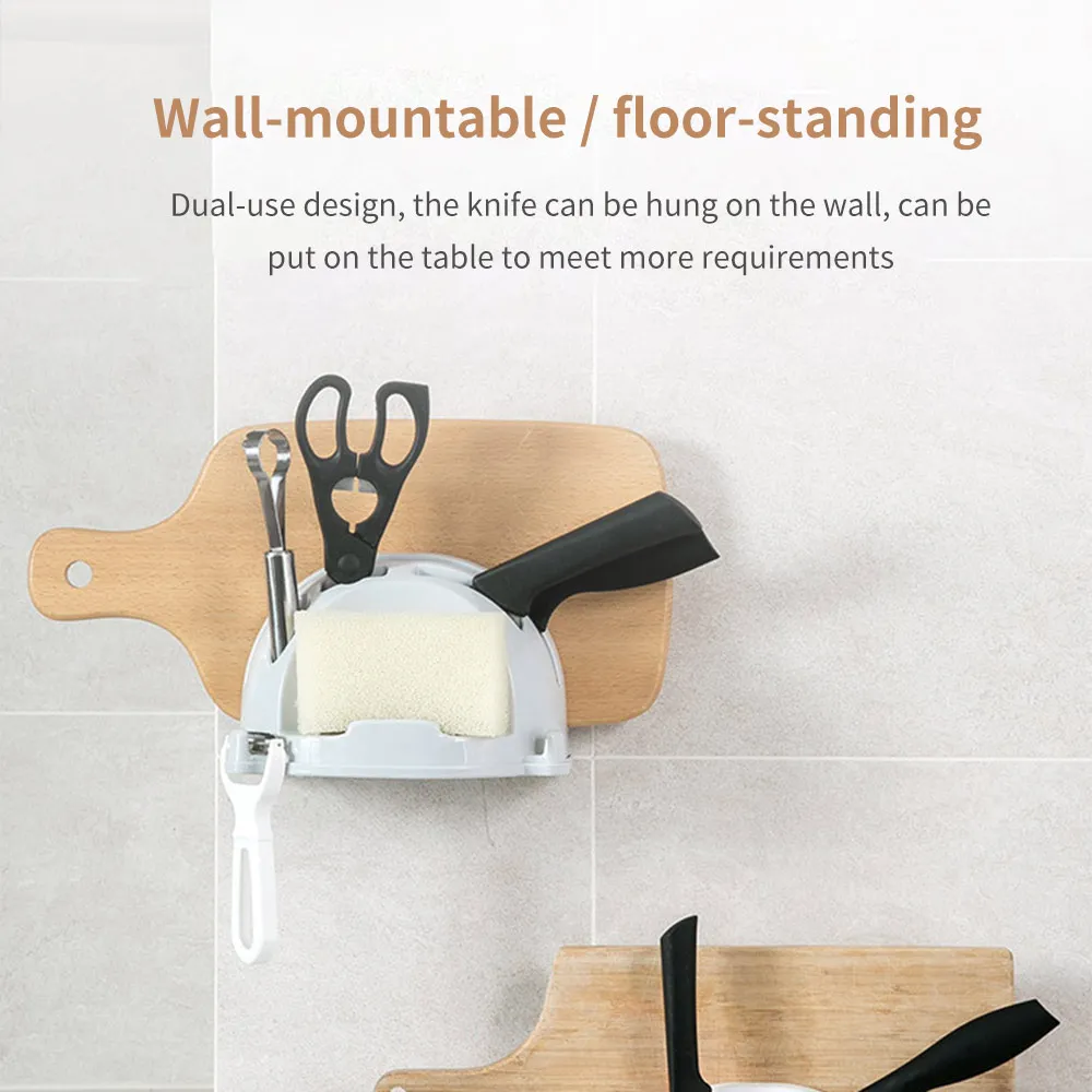 Кухонный слив, полка для ножей, разделочный держатель разделочной доски, кастрюля, крышка, настенный органайзер для хранения