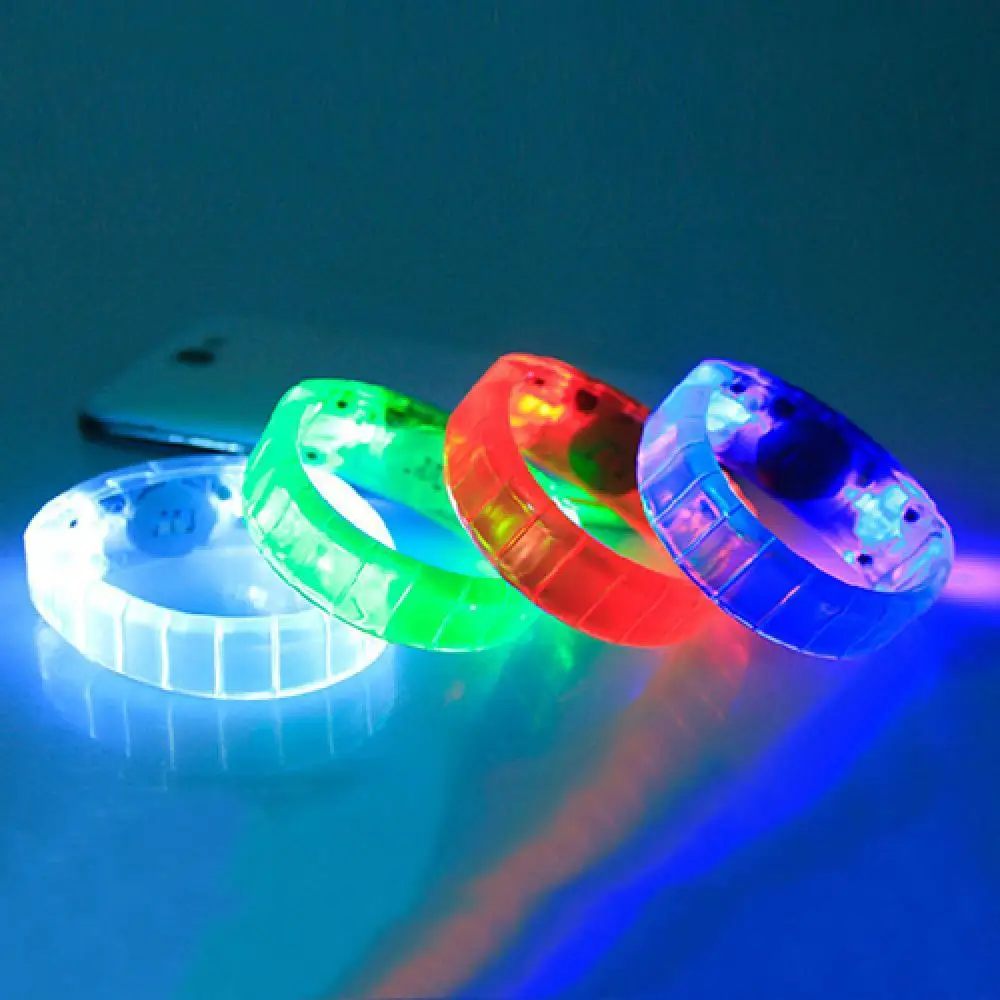 Hallowen Voice Control LED Bracelet Glows Wristbands Party Rave Bangle Xmas Decor Supplies Light | Дом и сад