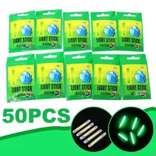

50 Pcs Fishing Light Stick Luminous Stick 5 Sticks Night Fishing Light Stick Fishing Gear Fishing Supplies 4.5*37mm