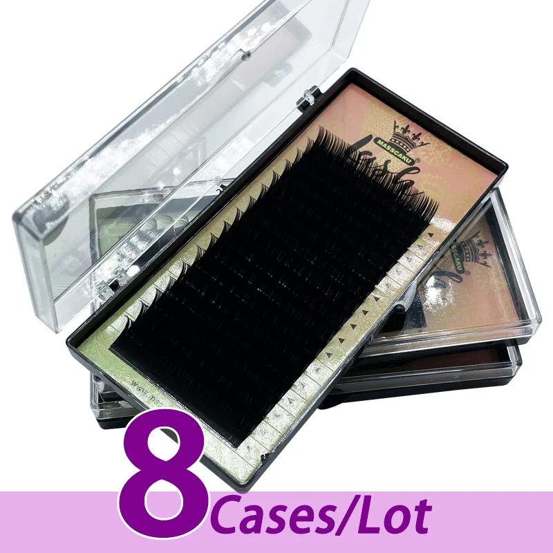 

8pcs/lot MASSCAKU sell mink magnetic eyelash with eyeliner natural faux mink lashes classic eyelash extensions cilios lashes