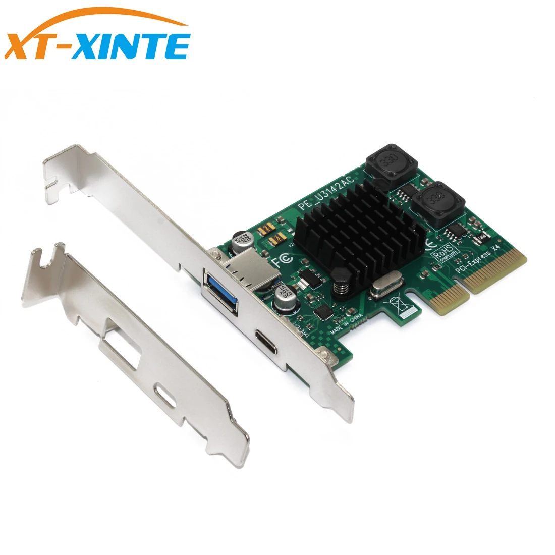 Добавьте карты PCI E к USB3.1 плата расширения с двумя портами Type c материнская для