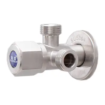 

90 Degree Stainless Steel Double Outlet Triangular Valve Faucet