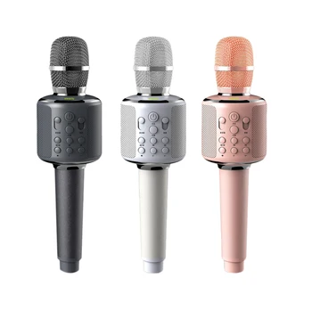 

Wireless Bluetooth Karaoke Microphone Portable Handheld Singing Machine Speaker Compatible Phone, PC, Tablet Computer for Party/