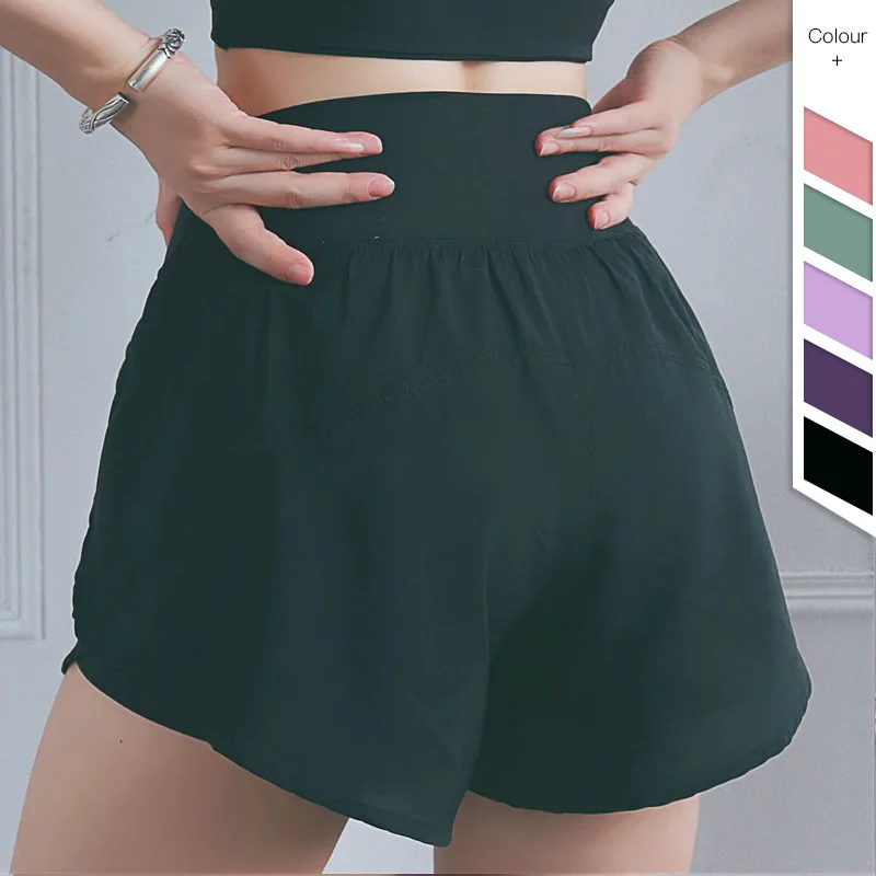 

Howsports yoga shorts lightweight breathable quick-drying high elasticity high waist workout fitness sport shorts for women