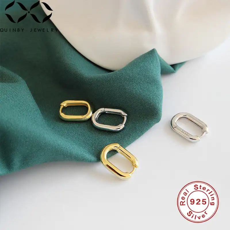 Куинби серьги из стерлингового серебра 925 пробы для женщин минимализм геометрические серьги-кольца ретро вечерние aretes девушка подарок круглые серьги-обручи Q5
