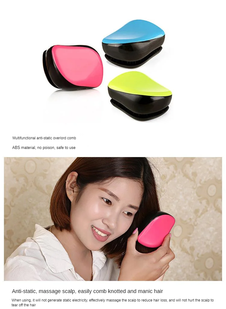 Manufacturers Direct Selling Anti-static Massage Combs Plastic Tangle Teezer Hairdressing Comb TT Comb Portable Models Wholesale