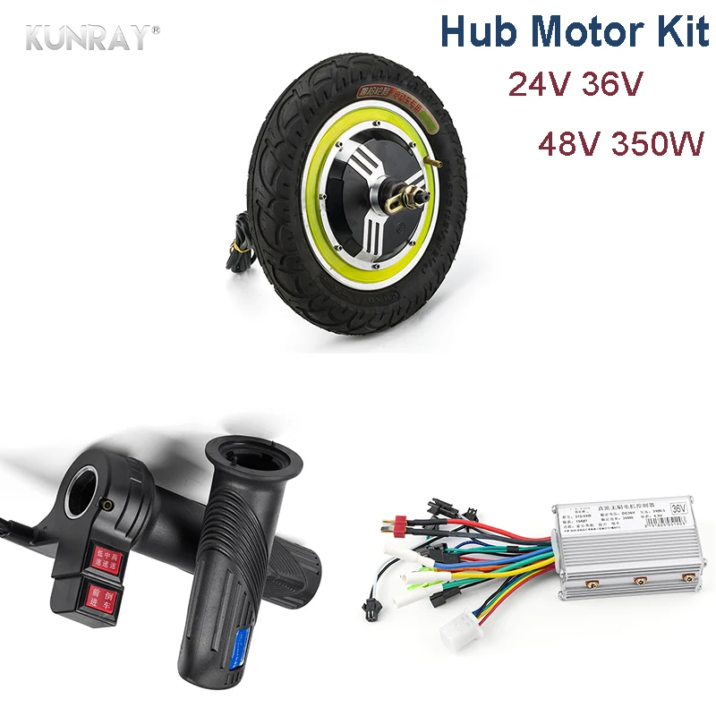 Electric Bike DC Motor 24V 36V 48V 350W Hub Brushless Motor With