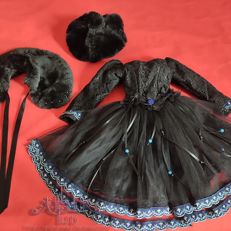 1/4 1/3 BJD платье+ шляпа+ шарф Набор аксессуары для кукол для BJD/SD MSD SD13, не включает в себя куклы, обувь, парик и другие E2690