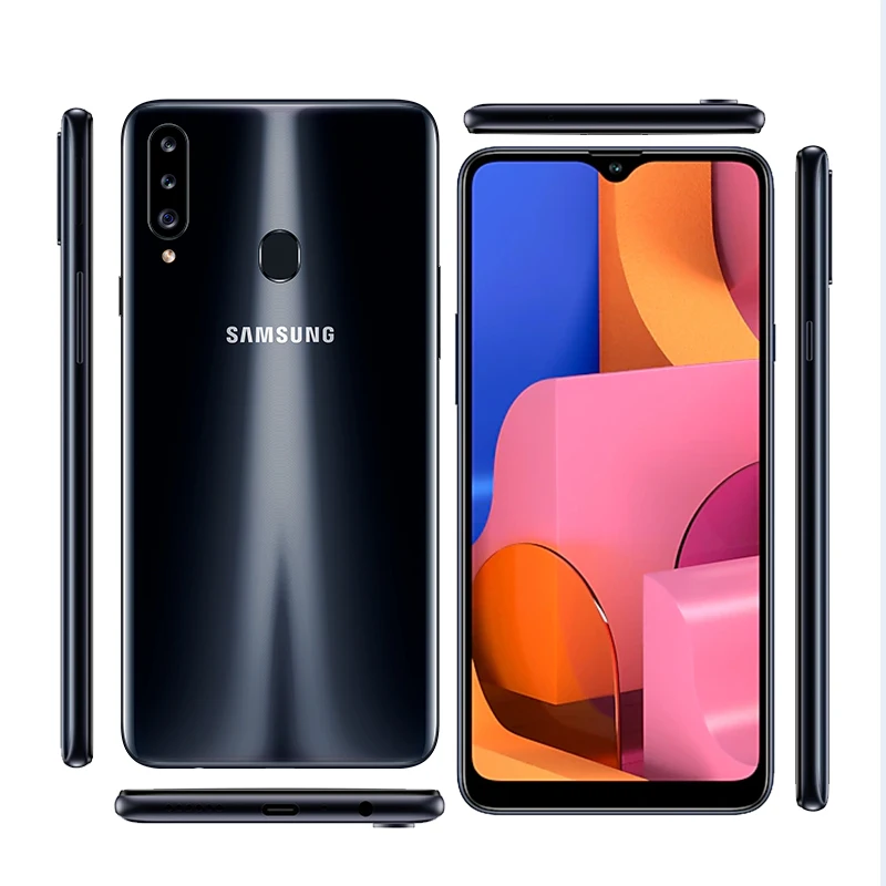 Мобильный телефон samsung Galaxy A20s 6," HD+ дисплей Infinity-V 4 Гб 64 Гб Тройная задняя камера 4000 мАч с быстрой зарядкой 15 Вт смартфон