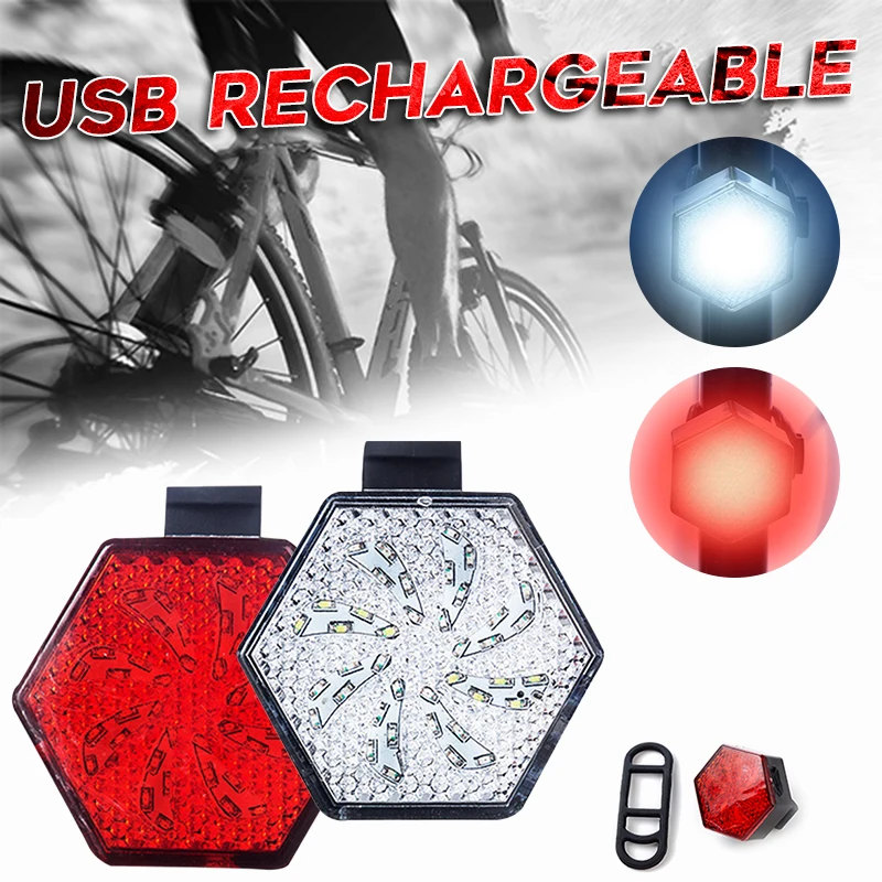 

6-side Row Tail Light USB Charging LED Mini Emergency Safety Road Flare Flashing Ride Light Warning Light Roadside Beacon Tool