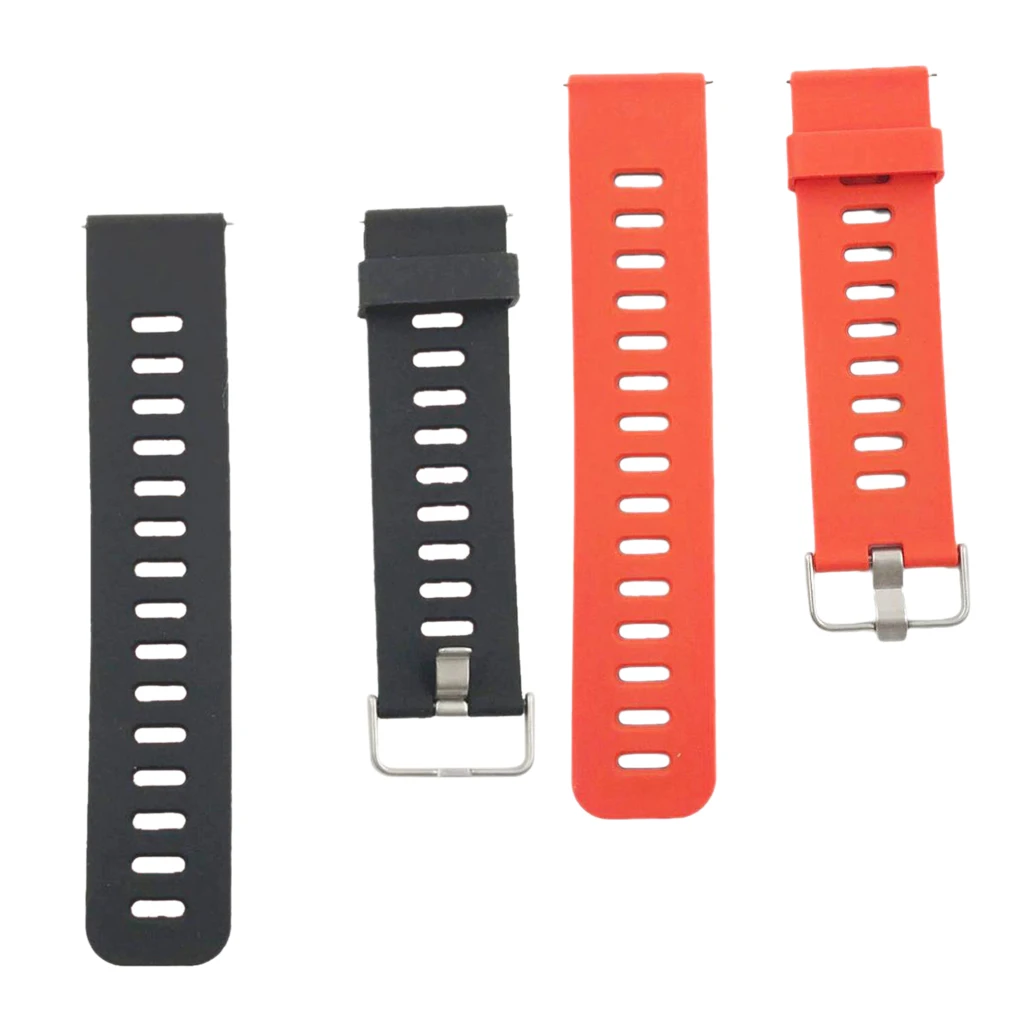 

2 Pack Soft Silicone Sport Strap Replacement Bracelet Wristband Watch Band for Xiaomi, Huami, Amazfit A1602, 22mm - Red/Blue
