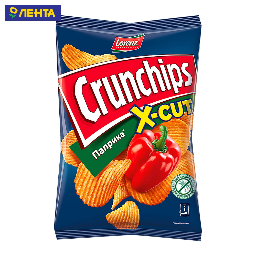 Чипсы Lorenz crunchips с паприкой, 140г м/у (5905187110243)