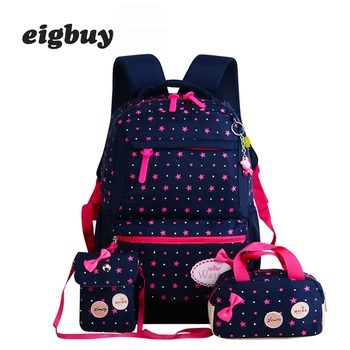 

3 Pcs/set Rucksack Girl School Bags For Women Backpack Children Shoulder Travel Bag Teenagers School Backpacks Sac A Dos Mochila