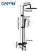 GAPPO shower faucet black bathroom shower mixer faucet thermostatic mixer tap waterfall bathtub faucets wall mounted ► Photo 2/6