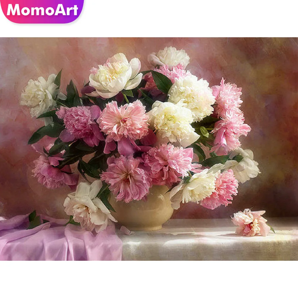 MomoArt 5D Алмазная картина вышивка крестом алмазная мозаика полная выкладка пионы наклейки на стену декор для дома