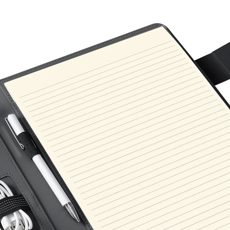 Vegan Leather Folder Business Binder Padfolio with Notebook for Businessman or Interview