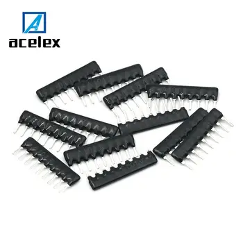 

10pcs DIP exclusion Network Resistor array 9pin 100 220 330 470 510 680 1K 1.2K 1.5K 2K 2.2K 3.3K 4.7K 5.1K 5.6K 10K 100K ohm