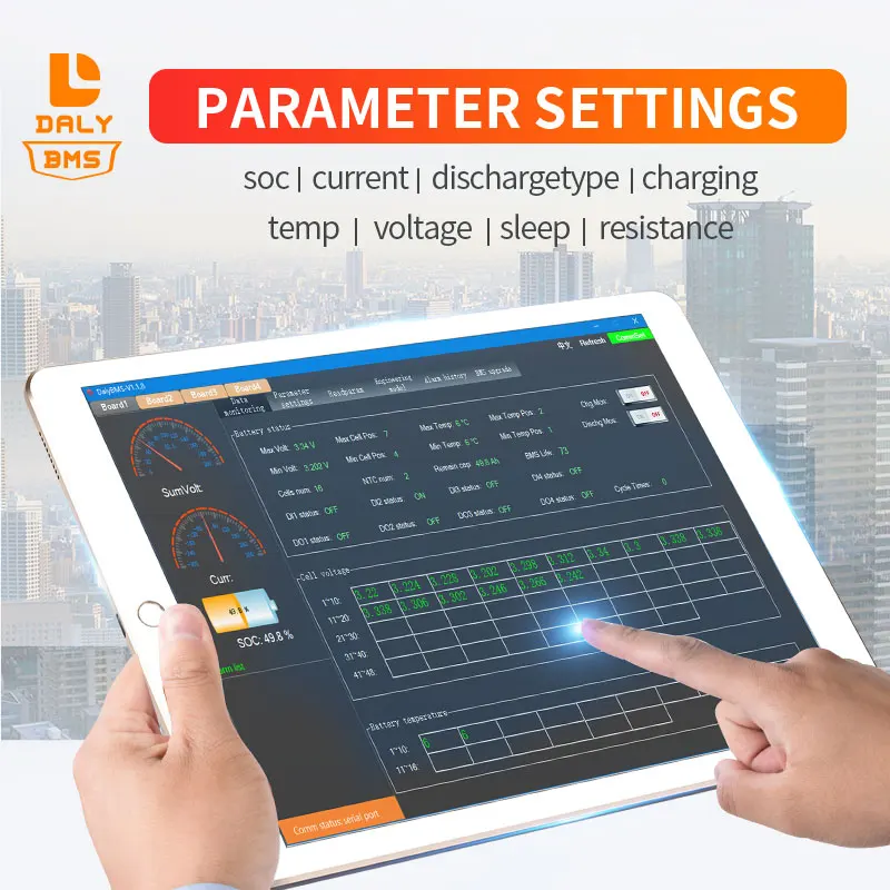 Умная плата bms daly 3 2 V 24s lifepo4 400ah батарея EV 72V 300A 400A 500A Bluetooth UART RS485 CAN с