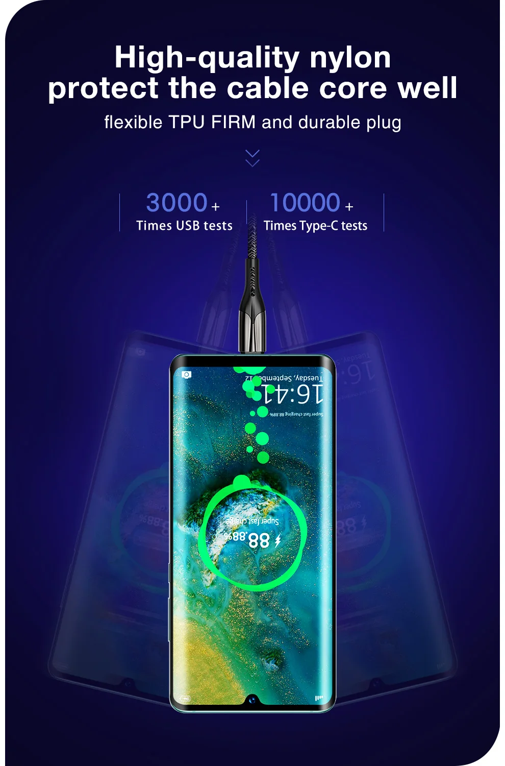 CHOETECH USB C кабель 5А/40 Вт Супер быстрая зарядка для huawei mate 30 Pro P20 Быстрая зарядка USB кабель для синхронизации данных кабель для телефона type-c