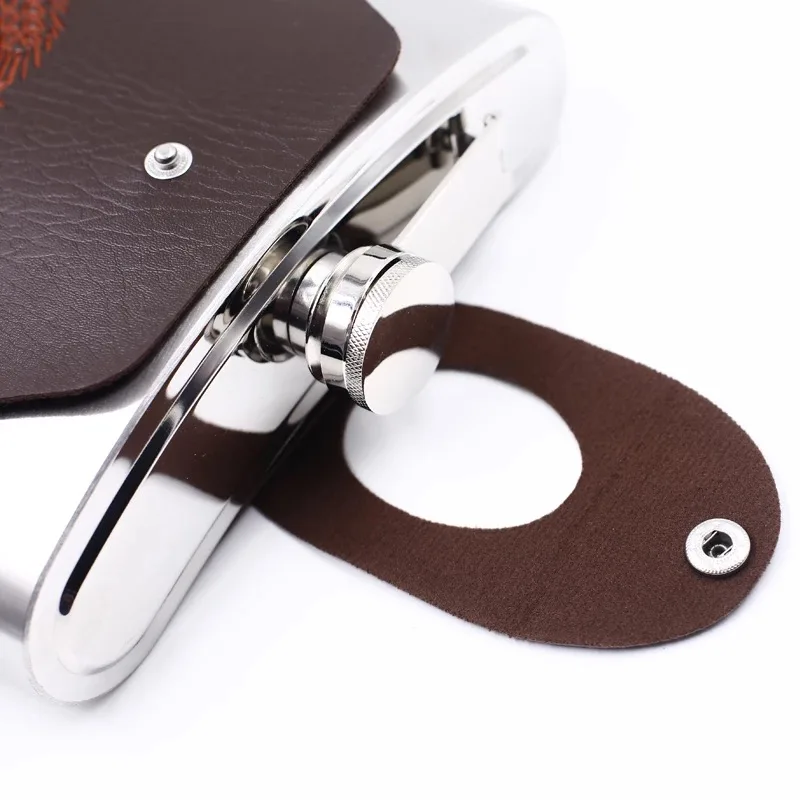 4 8 18 38 48 64 88 108 128 178 OZ Stainless Steel Hip Flask Liquor Whisky Portable Pocket Flasks Alcohol Bottle with Belt Case