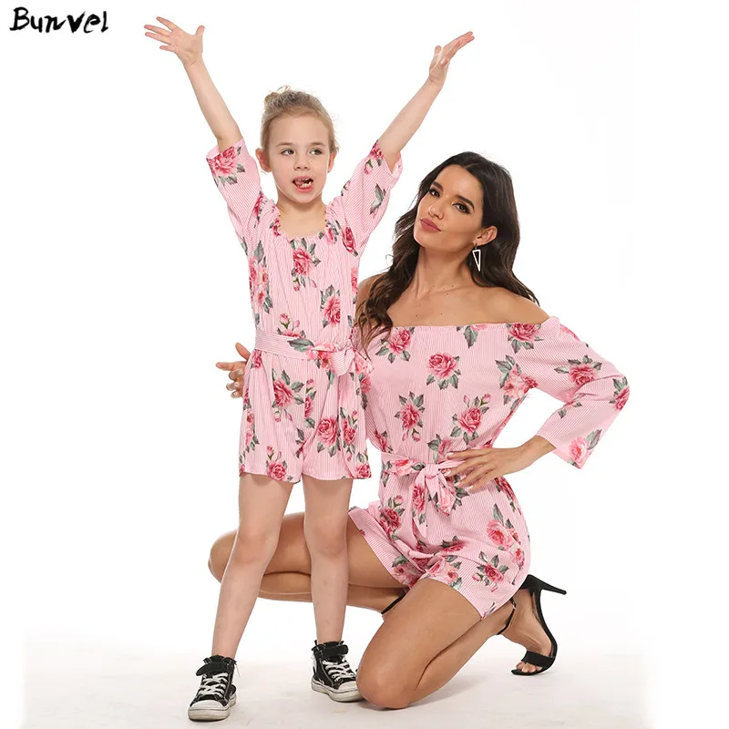 Комбинезон bunvel Mommy and Me в стиле бохо с цветочным принтом одежда для маленьких