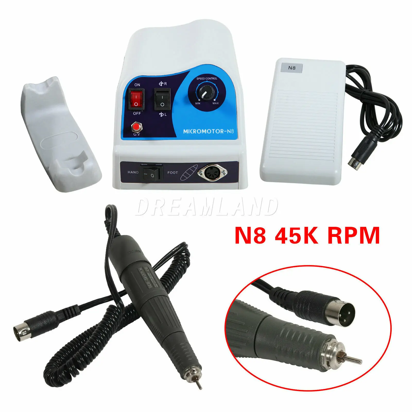 Marathon Micromotor N8 With 45,000 RPM Polishing Handpiece – Dental Lab Electric-983636