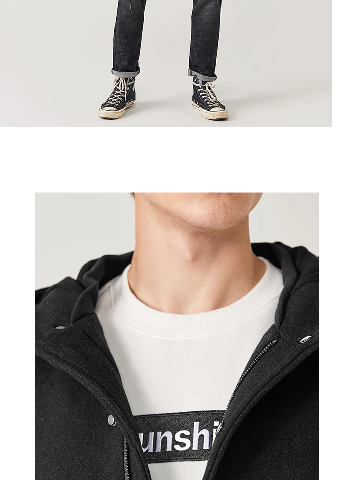 SEMIR, Мужское пальто с капюшоном, длинное, зима, новинка, корейский стиль, шерстяная шерсть, теплая куртка, Мужская деловая верхняя одежда