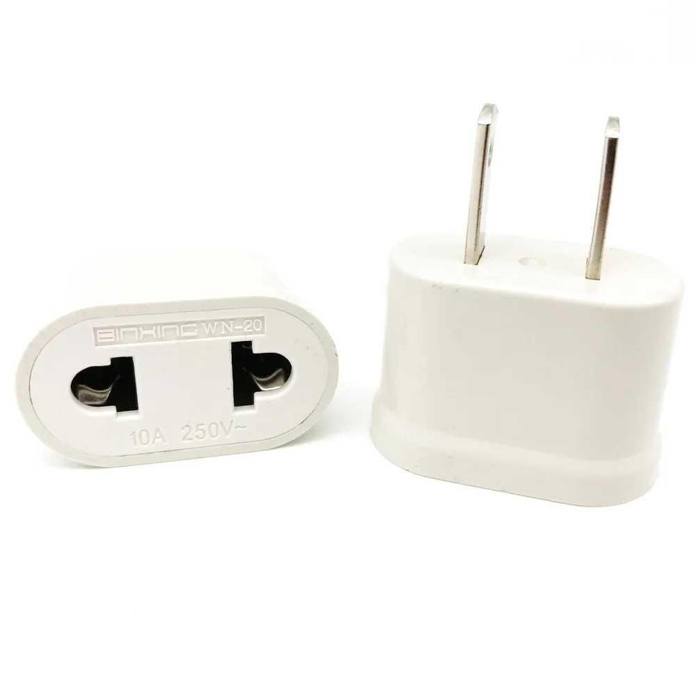 4.8mm US USA EU EURO Europe Travel Power Schuko Plug Adapter Charger Converter USA converter AC Outlet Electrical Socket
