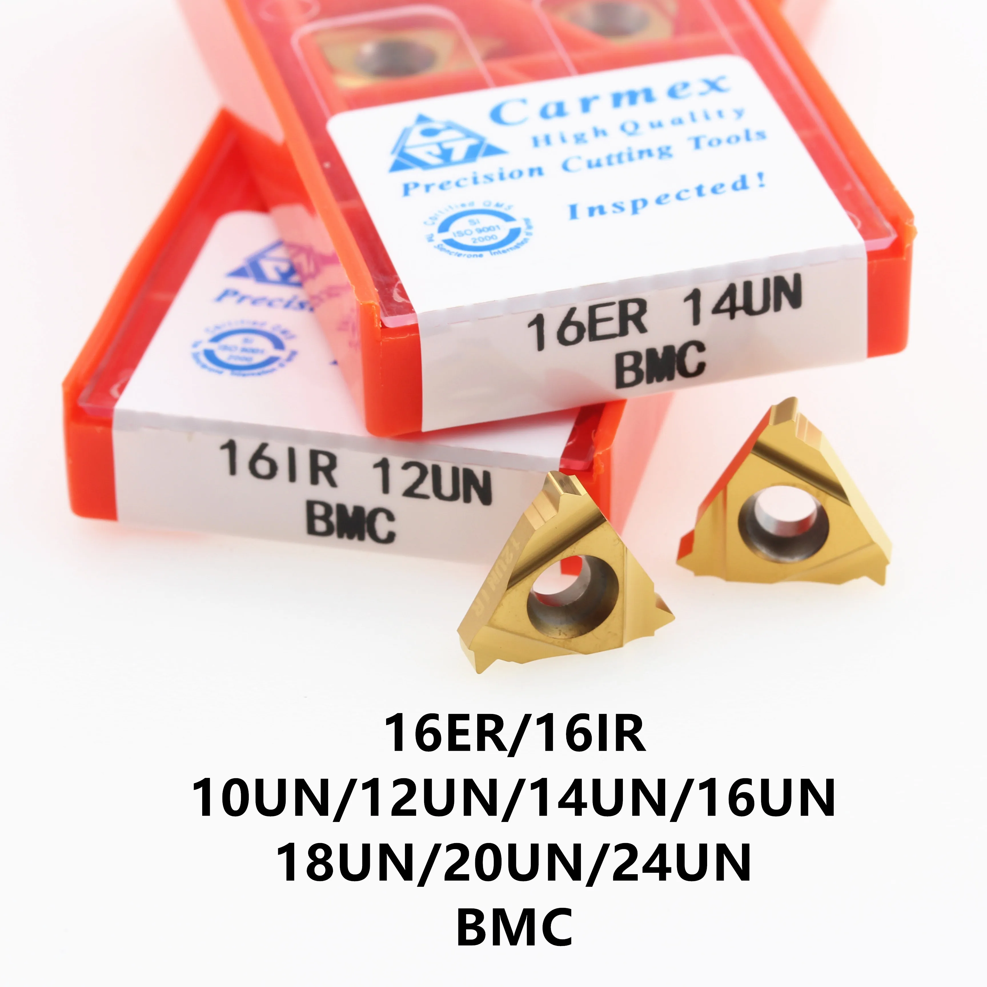 

10PCS 16ER 16IR 10UN 12UN 14UN 16UN 18UN 20UN 24UN BMC Carmex Original Lathe Turning Tools Carbide Inserts For Steel