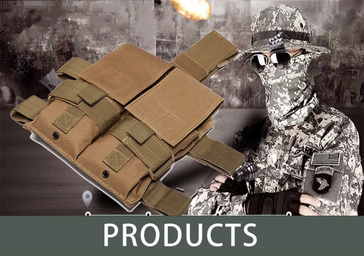 Тактическая Двойная Сумка Molle для ног Военная страйкбольная кобура для оружия армейская Пейнтбольная охотничья камуфлированная сумка M4 5,56 мм