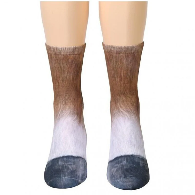 Лидер продаж, 1 пара эластичных мягких носков унисекс дышащие носки с 3D принтом в виде когтей для ног с животными IE998
