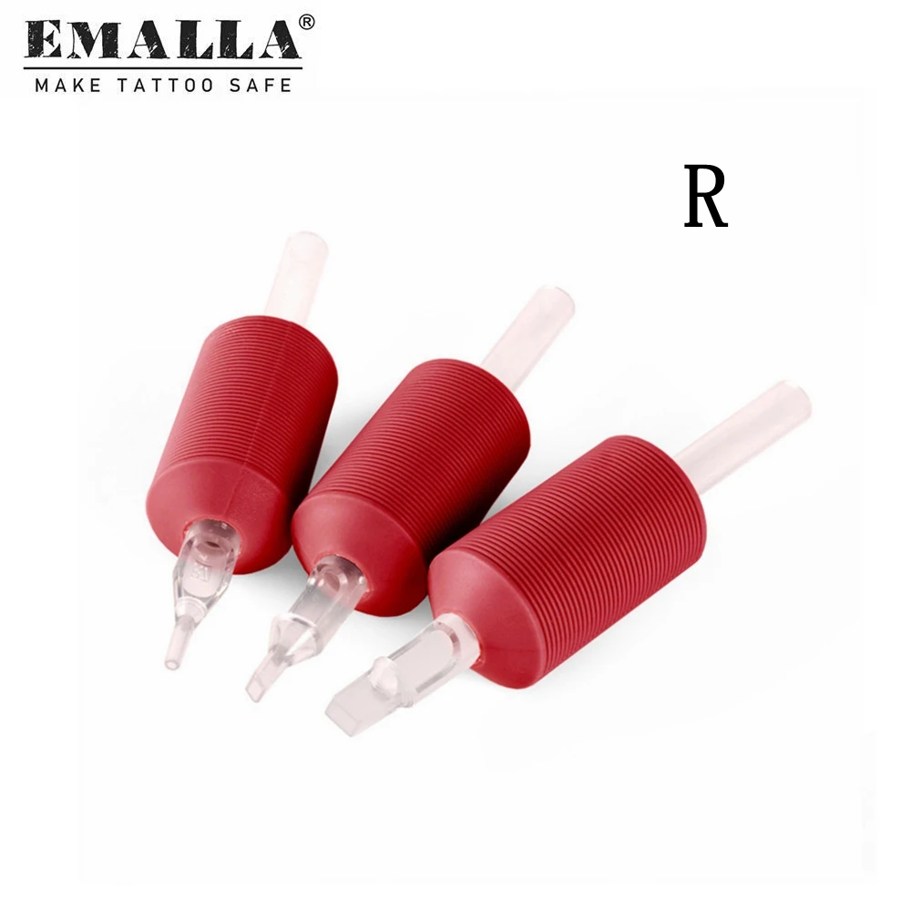 

1"(25mm) 20PCS/Box 3/5/7/9R Disposable Tattoo Grips With Clear Long Tips For Tattoo Needles Tattoo Machine Supply Free Shipping