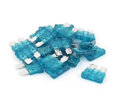 

Motorcycle Car Auto Blue Plastic Shell Mini Blade Fuse 15A 20 Pcs