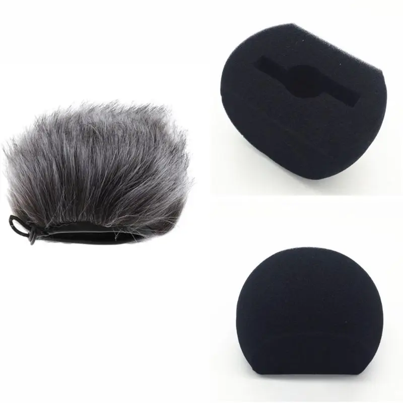 Durable Foam Mic Wind Cover Furry Windscreen Muff for ZOOM H5 H6 Recorder Microphone