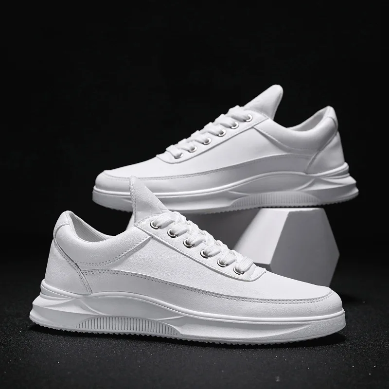 Мужская Белая обувь; удобная обувь на шнуровке; tenis masculino; высокое качество; zapatillas hombre deportiva; мужская повседневная обувь - Цвет: 2