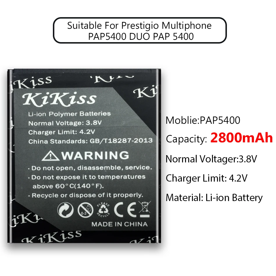 2800 мАч для Prestigio Multiphone PAP5400 DUO PAP 5400 смартфон высокой емкости батарея