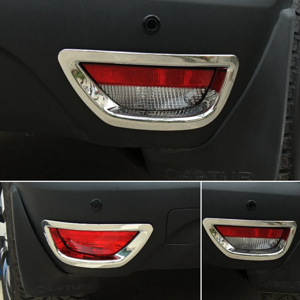 Phoenixset Accessoires de Voiture Convient à Renault Captur 2014 2015 2016 ABS Chrome Extérieur de Brouillard de Brouillard de Brouillard Lumineux Garnitures de Moulage en Moulage
