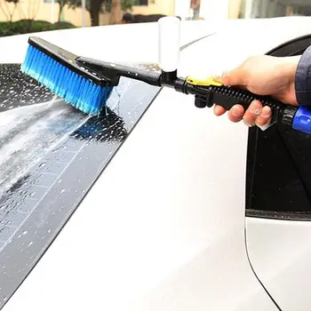 

igh Quality Soft Car Wash Brush Hose Adapter Vehicle Truck Cleaning Water Spray Nozzle Multiple-Function Car Care