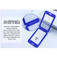 

1pc Double-sided Credentials Badges for Nurse Name Medical Office Stationery Supplies Pass Badge ID Bus Card Holder with Lanyard